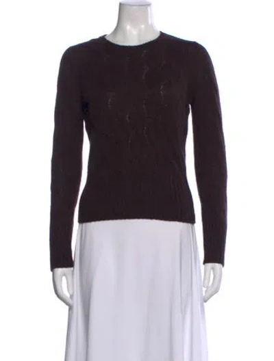 Pre-owned Johnstons Of Elgin Cashmere Patterned Sweater In Brown