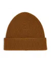 Johnstons Of Elgin Cashmere Ribbed Beanie In Brown