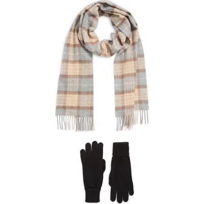 Johnstons Of Elgin Cashmere Scarf & Gloves Set In Multi
