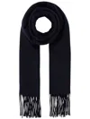 Johnstons Of Elgin Contrast Reversible Scarf-tu Nd  Male In Blue