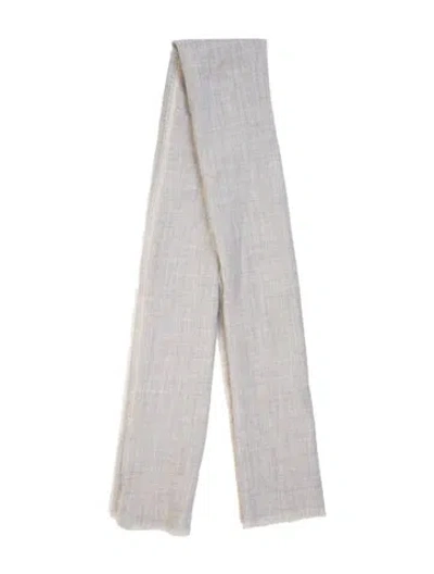 Pre-owned Johnstons Of Elgin Cashmere Scarf In Neutrals