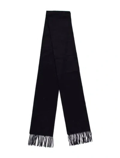 Pre-owned Johnstons Of Elgin Cashmere Scarf W/ Tags In Blue