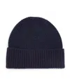 Johnstons Of Elgin Cashmere Seed-stitch Beanie In Blue