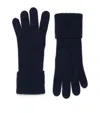 Johnstons Of Elgin Cashmere Seed-stitch Cuff Gloves In Black
