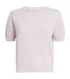 Johnstons Of Elgin Cashmere Short-sleeve Sweater In Purple