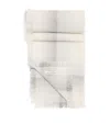 Johnstons Of Elgin Cashmere-silk Blurred Bouclé Scarf In White