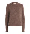 Johnstons Of Elgin Cashmere-silk Brushed Oversized Sweater In Brown