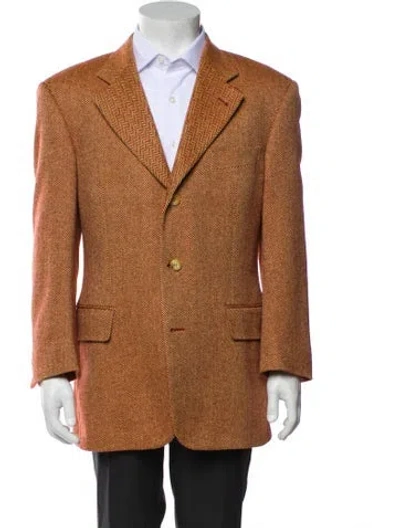 Pre-owned Johnstons Of Elgin Cashmere Sport Coat In Brown