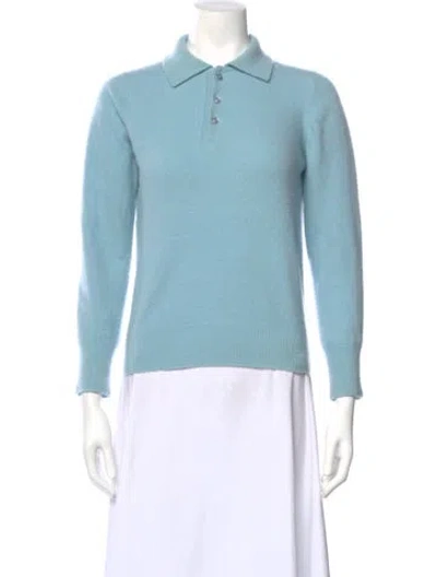 Pre-owned Johnstons Of Elgin Cashmere Sweater In Blue