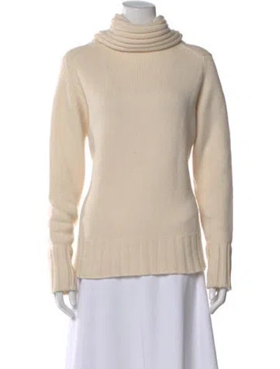 Pre-owned Johnstons Of Elgin Cashmere Turtleneck Sweater In Neutral
