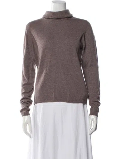 Pre-owned Johnstons Of Elgin Cashmere Turtleneck Sweater W/ Tags In Gray