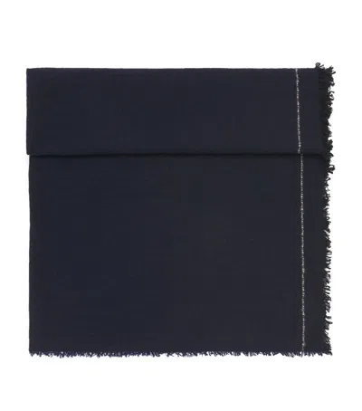 Johnstons Of Elgin Cashmere Usan Scarf In Black