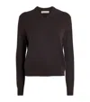 Johnstons Of Elgin Cashmere V-neck Sweater In Brown