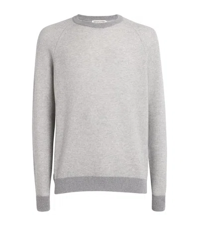 Johnstons Of Elgin Cashmere Waffle-knit Sweater In Grey