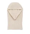 Johnstons Of Elgin Cashmere Waffle-stitch Hood In Neutral