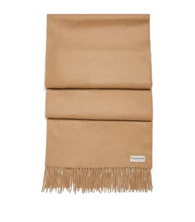 Johnstons Of Elgin Cashmere Wide Scarf In Brown