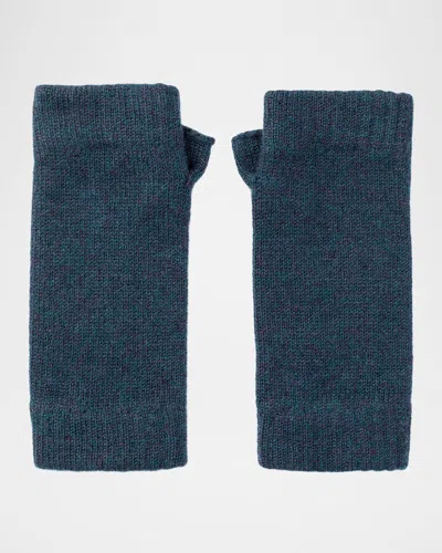 Johnstons Of Elgin Cashmere Wrist Warmers In Blue