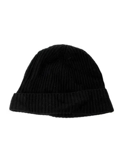 Pre-owned Johnstons Of Elgin Casual Beanie Hat In Black