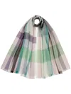 Johnstons Of Elgin Checked Scarf In Neutrals
