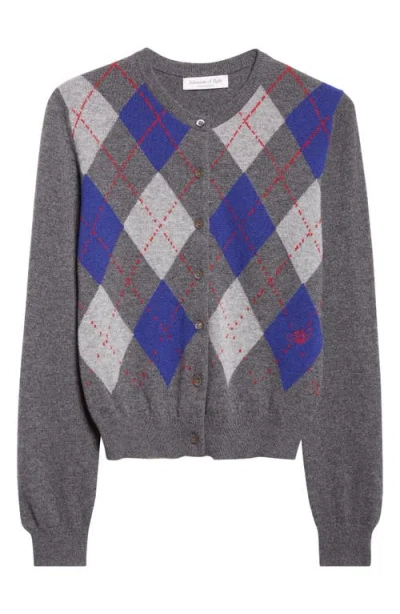 Johnstons Of Elgin Clan Argyle Plaid Cashmere Cardigan In Multi