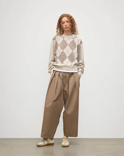 Johnstons Of Elgin Clan Natural Argyle Cashmere Jumper In Multi