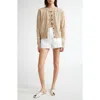 Johnstons Of Elgin Cashmere Cardigan In Oatmeal