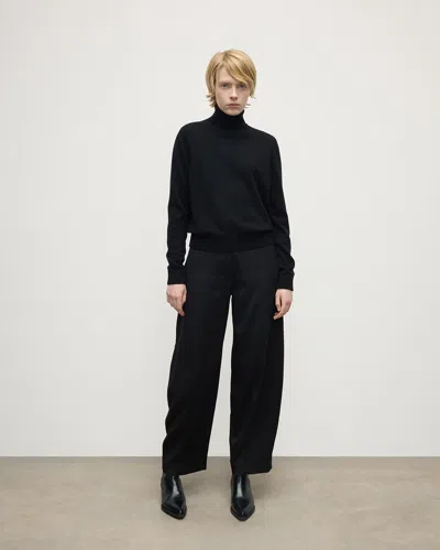 Johnstons Of Elgin Classic Cashmere Black Roll Neck Jumper