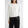 Johnstons Of Elgin Classic Cashmere Crewneck Sweater In White