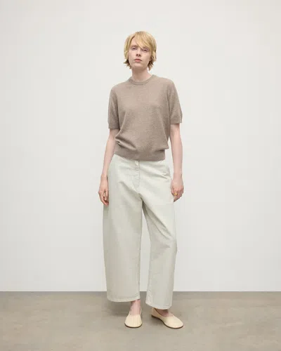 Classic Cashmere Light Brown T-shirt In Green from Johnstons of Elgin