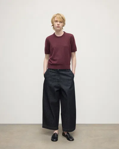 Johnstons Of Elgin Classic Cashmere Purple T-shirt In Burgundy