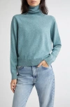Johnstons Of Elgin Classic Cashmere Turtleneck Sweater In Blue