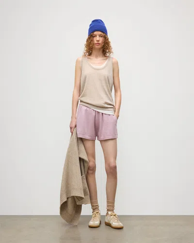Johnstons Of Elgin Cove Light Pink Cashmere Shorts