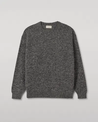 Johnstons Of Elgin Craigie Dark Blue Lambswool Jumper In Black