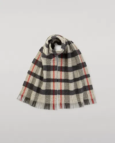 Johnstons Of Elgin Crowe Silver Cashmere Scarf In Multi