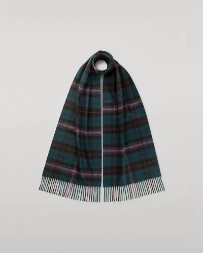 Johnstons Of Elgin Culzean Plaid Bottle Green Cashmere Scarf