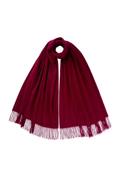 Johnstons Of Elgin Dark Red Cashmere Stole
