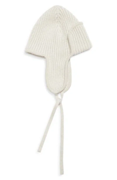Johnstons Of Elgin Dewar Deer Stalker Cashmere Beanie In White