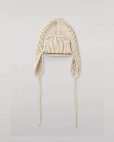 Johnstons Of Elgin Dewar Natural Cashmere Deer Stalker Beanie In Neutral