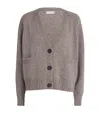 Johnstons Of Elgin Donegal Cashmere Relaxed Cardigan In Gray