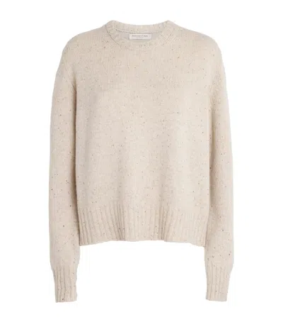 Johnstons Of Elgin Donegal Cashmere Relaxed Sweater In Beige
