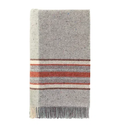 Johnstons Of Elgin Donegal Check Bed Throw In Gray