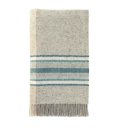 Johnstons Of Elgin Donegal Check Bed Throw In Gray