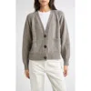 Johnstons Of Elgin Donegal Relaxed Cashmere V-neck Cardigan In Gray