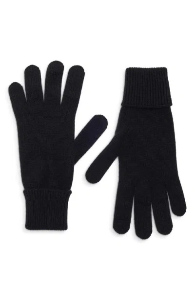 Johnstons Of Elgin Doris Cashmere Blend Gloves In Black