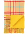 Johnstons Of Elgin Double-face Lambswool Throw In Yellow