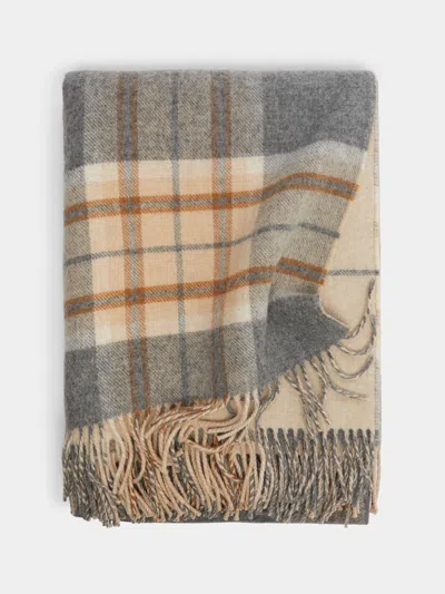 Johnstons Of Elgin Double-faced Wool Check Blanket  Abask Luxury Gift In Multi