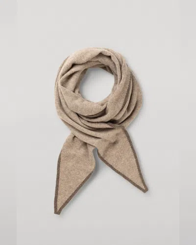 Johnstons Of Elgin Ethel Brown Cashmere Diamond Scarf