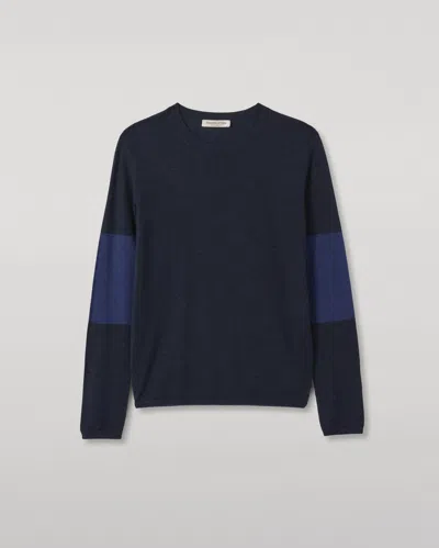 Johnstons Of Elgin Euna Navy Blue Superfine Cashmere T-shirt