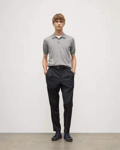 Fin Grey Superfine Cashmere Polo Shirt In Gray from Johnstons of Elgin