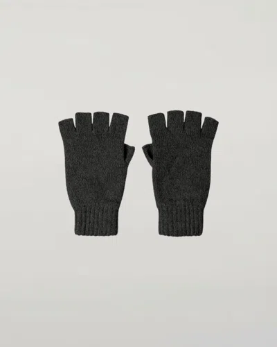 Johnstons Of Elgin Fingerless Mid Grey Cashmere Gloves In Gray